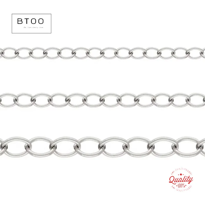925 Sterling Silver Cable Chain 2.2/2.6/3.7mm Footage Unfinished Chains Wholesale BULK DIY Jewelry Findings