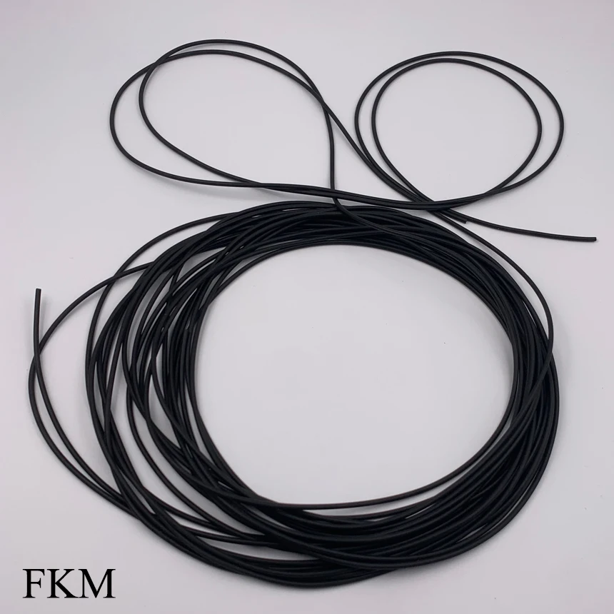 4.5mm 5mm 5.3mm 5.6mm 5.7mm 6mm OD Outside Diameter FKM Fluororubber Car Window Damper Rope Round O Ring Solid Sealing Strip