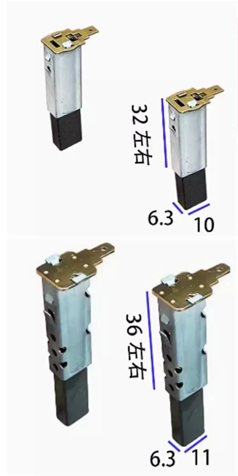 4Pcs Wear Resistant Spring Motor Carbon Brushes Replacement Parts For High Pressure Car Washer Cleaner