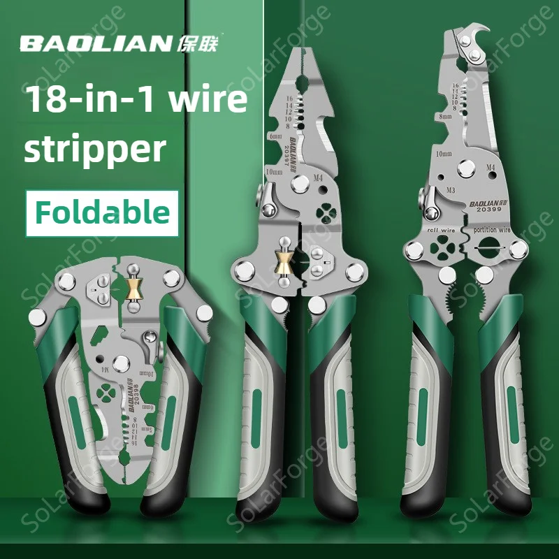 Multi Functional Foldable Plier Electrician Specific Cutting,Wiring,Pulling,Wire Splitting Pressing Pliers Suitable Motorcycle