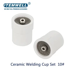 2Pcs 10# 12# White Ceramic Nozzle Alumina Cup For WP9/20/17/18/26 Tig Welding Torch #10 Ceramic White TIG Welding Cup