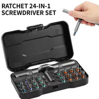 Ratchet 24 in 1 Screwdriver Set DIY Ratchet Screwdrivers Set Magnetic DIY Precision Tool kit for PC Mobile Watch Bicycle