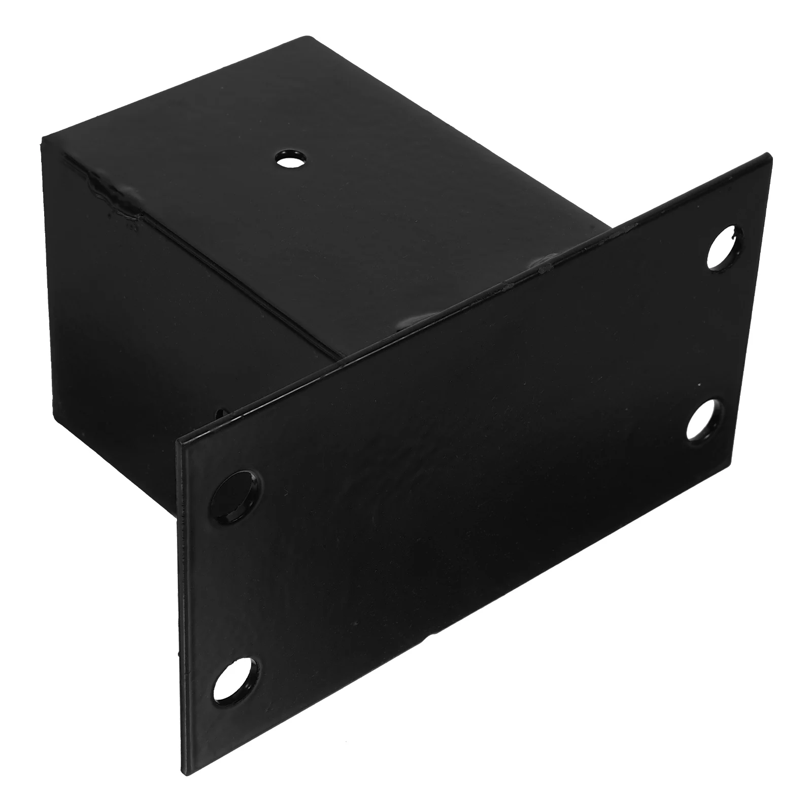 

1Pc Black Iron Gazebo Bracket Heavy Duty Deck Railing Fence Post Base Protector Durable Mailbox Cover WoodenBracket Garden