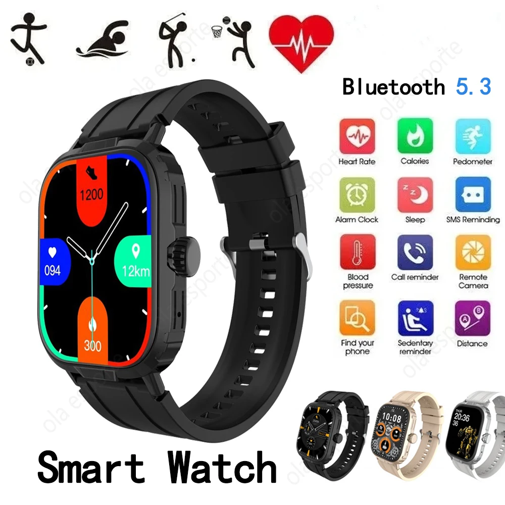 

Новые умные часы для мужчин и женщин, Bluetooth-подключение телефонов, музыкальный плеер, фитнес-спортивный браслет, монитор здоровья, умные часы для Android IOS