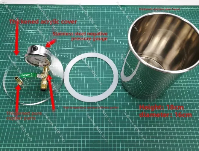 Collector Pot 3L Vacuum Resin Collector Pot for Vacuum Resin Infusion Process Drying Chamber Degassing