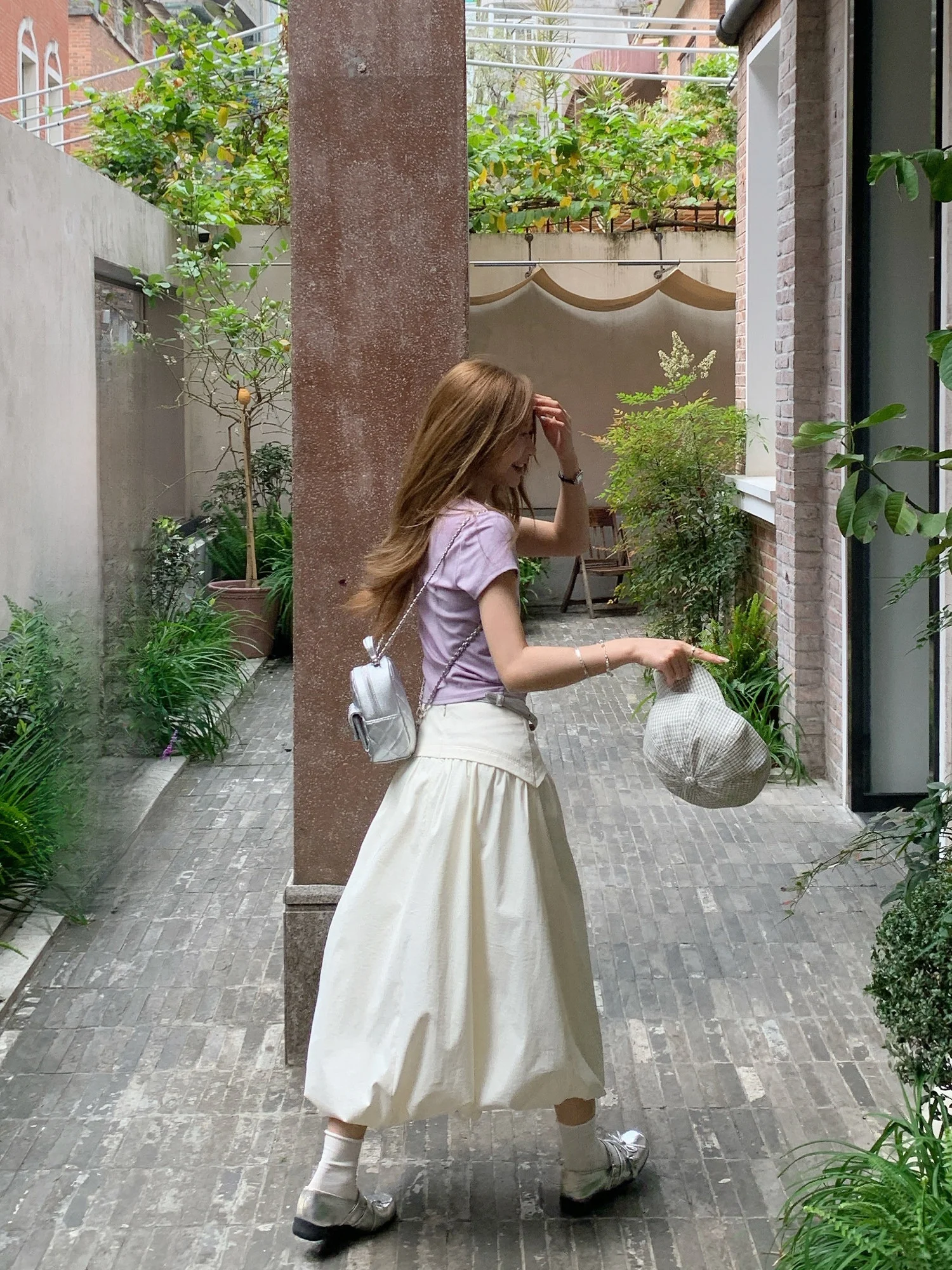 

Elegant White Flower Bud Skirt Women's Half-length Summer Short Skirt Beautiful Long Skirt New Style Casual High Waist A-line...