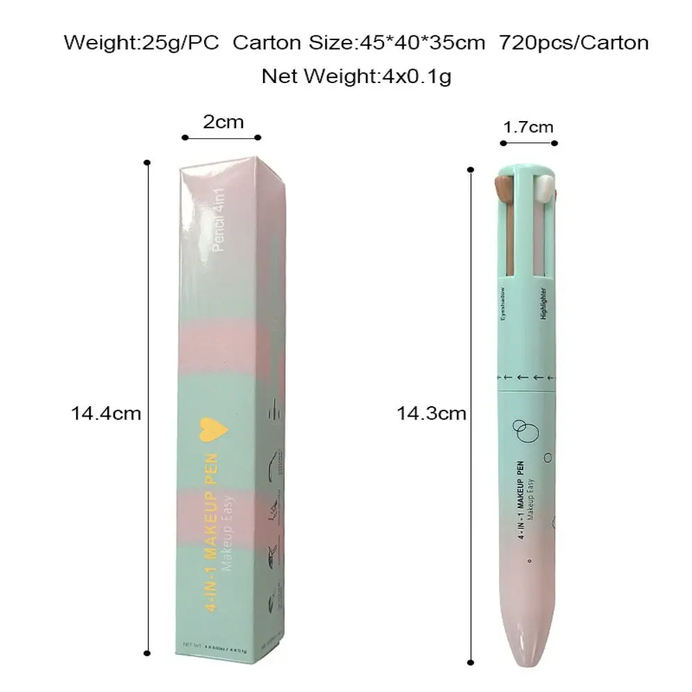 Eyeliner multi-effets 4 en 1, crayon contour des yeux, longue durée, imperméable, cosmétiques, crayon de maquillage, stylo Jules Liner