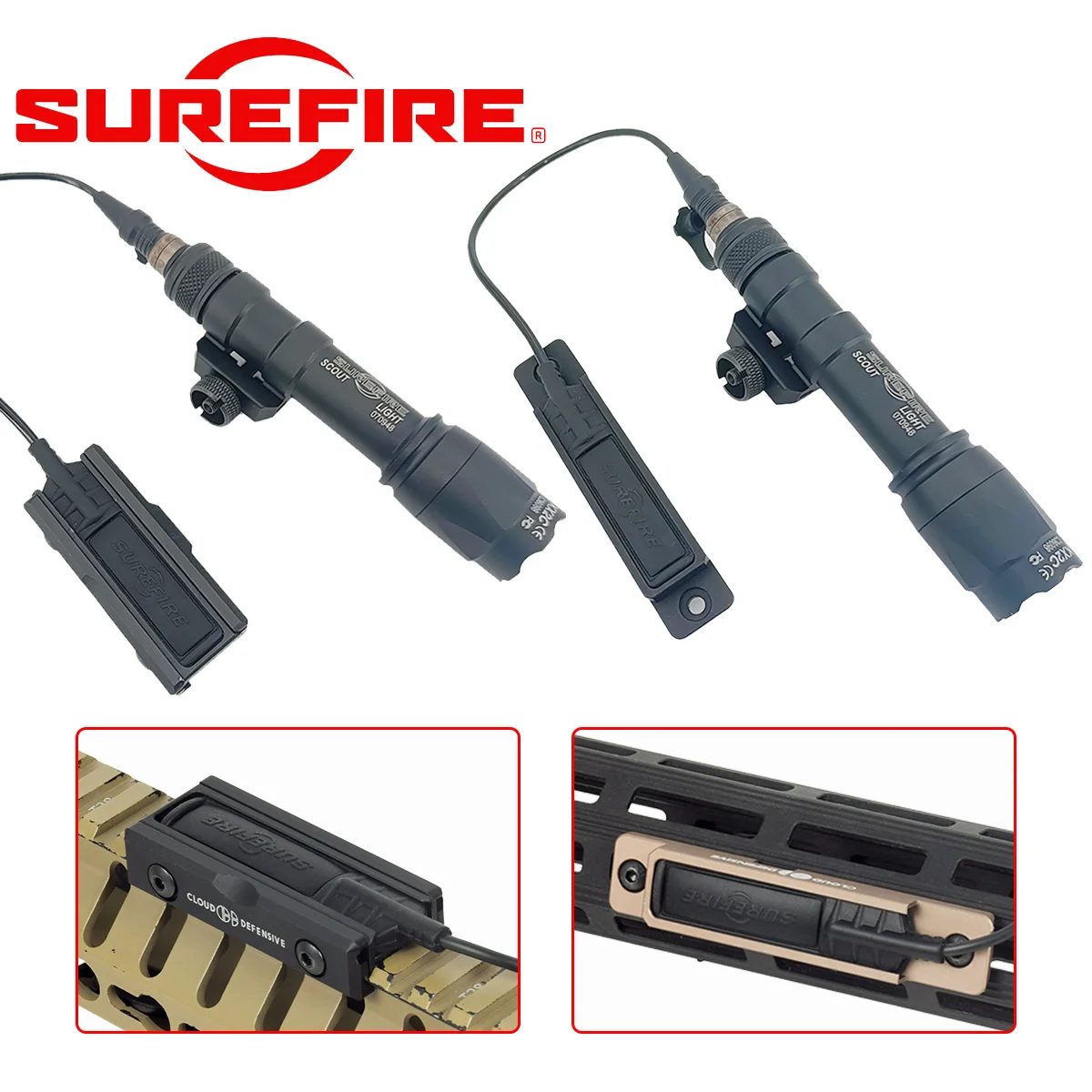 Surefire M300A M600C Flashlight With ST07 Switch Lamp With Plate Mount Base Tactical Airsoft Hunting Light Fit 20mm Rail