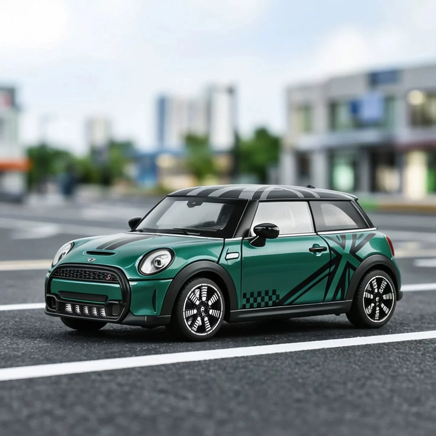 1:18 Mini Cooper S Classic Version Retro British Compact Car Alloy Die-cast Model Collectibles Man gift