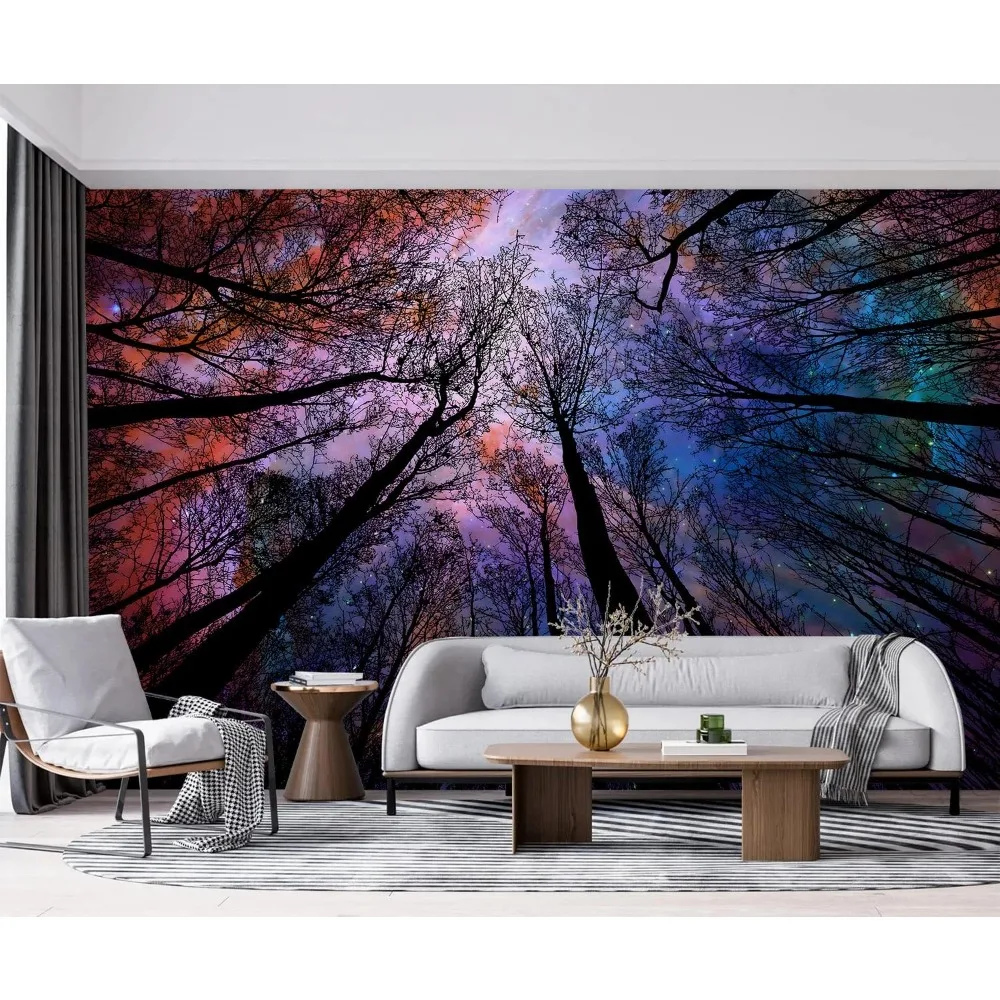 ورق حائط تجريدي من الرخام الأرجواني لغرفة النوم، مقاس 140 × 91، غير قابل للتقشير واللصق، تصميم جداري فريد من نوعه