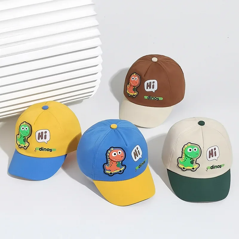 

Cute Cartoon Dinosaur Baby Baseball Cap Night Toddler Girls Flash Light Peaked Hat Kids Girls Outdoor Sunshade Caps