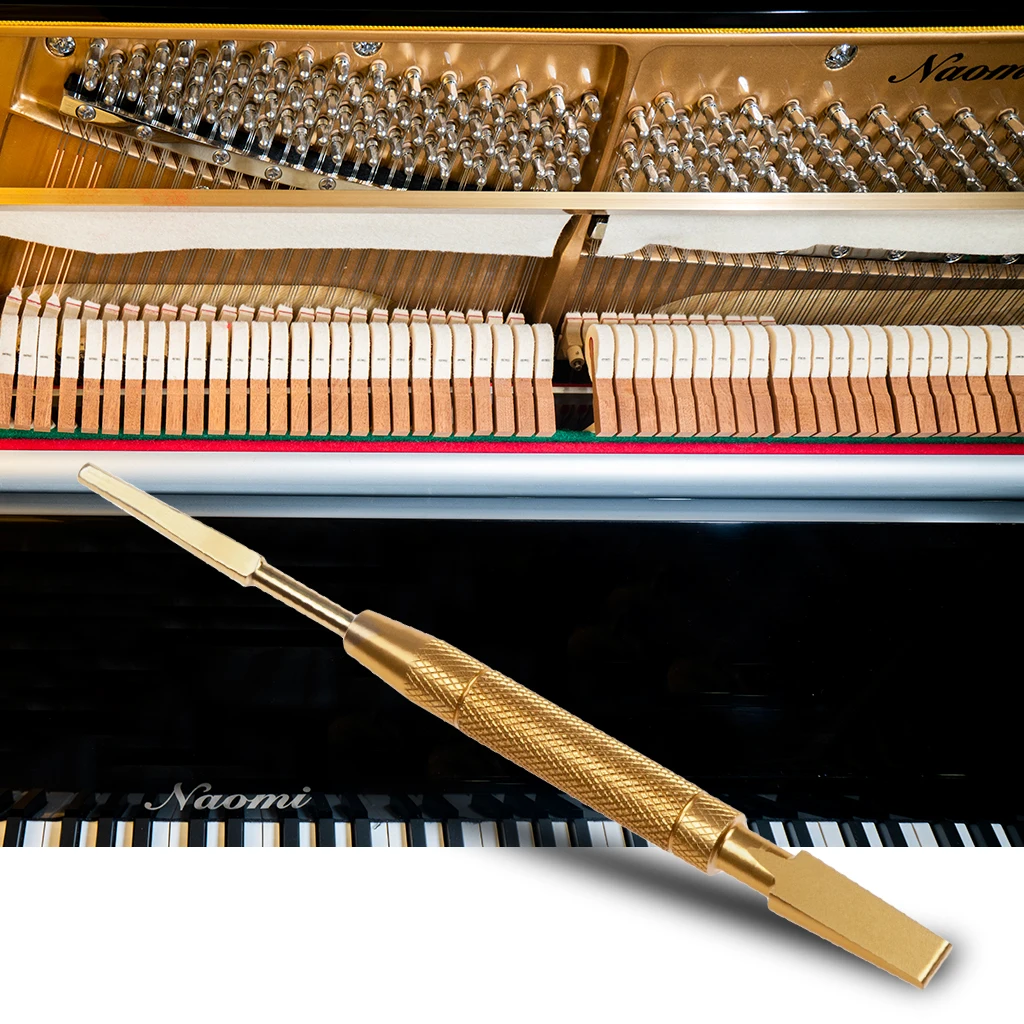 

LOOK Professional Piano Keyboard Bit Reamer Keyboard Refitting Tool Piano Maintenance Tool Golden Color