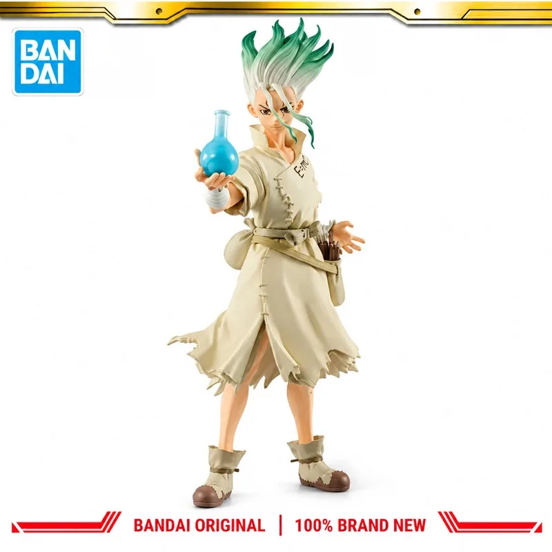 In Stock Bandai Original Banpresto Dr Stone Ishigami Senku Action Figure Model Doll Brand New Boxed Anime Characters Toys Model