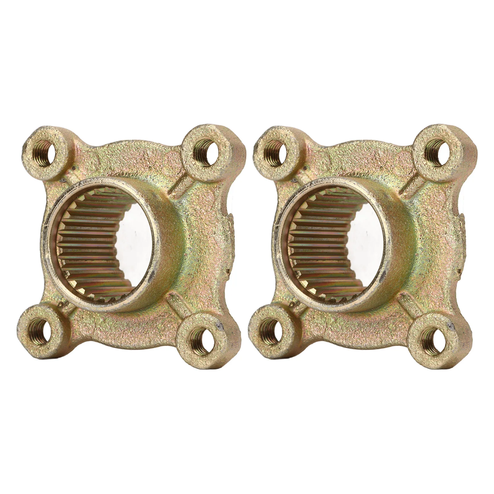 2PCS Rear Axle Wheel Hub 28 Spline 4 Stud Wheel Flange for 50CC 110CC 150CC ATV Quad Go Kart