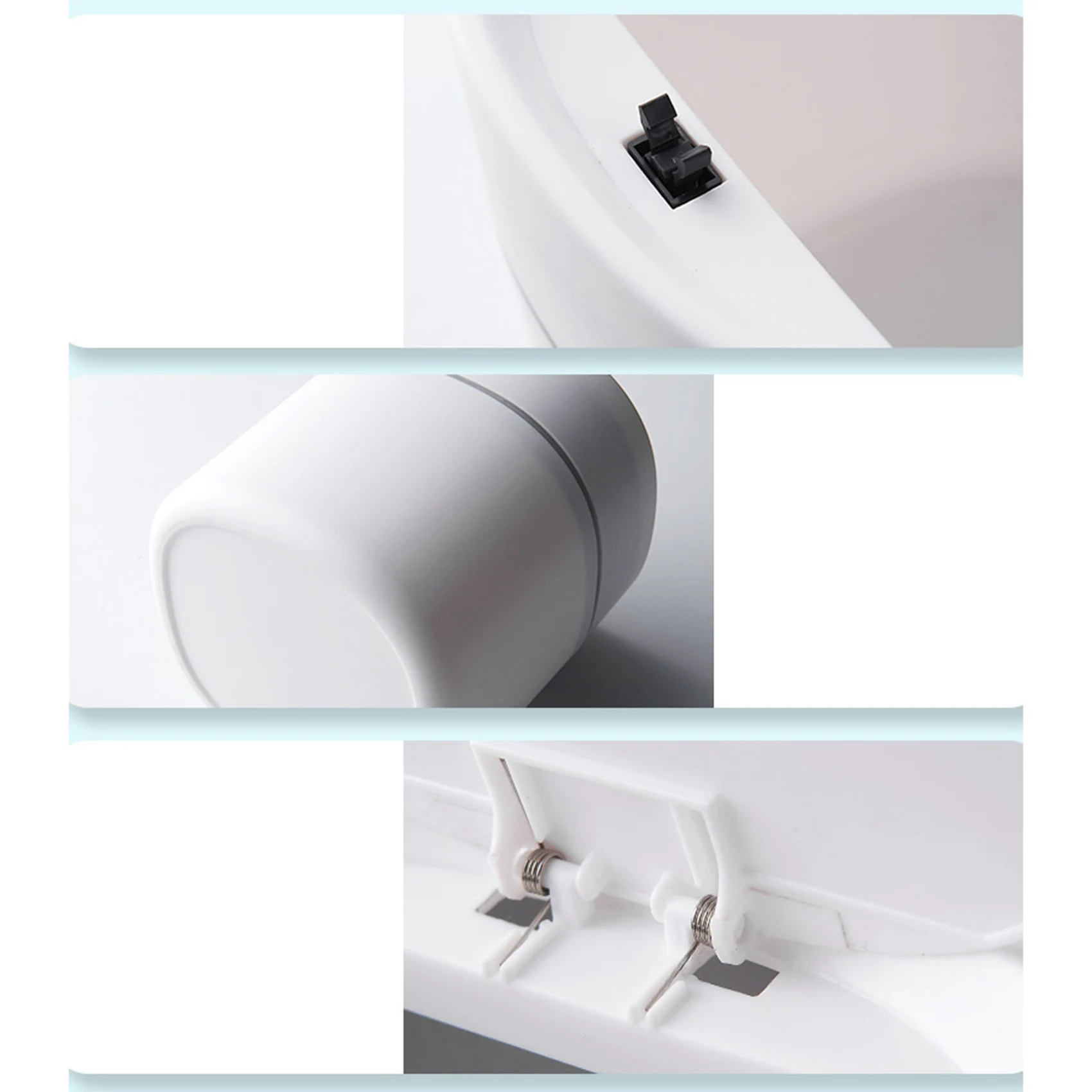 PB-Mini Trash Can Desktop Waste Bin With Press-Open Lid Small Table Top Bin Graceful Round Corner Paper Bin For Home