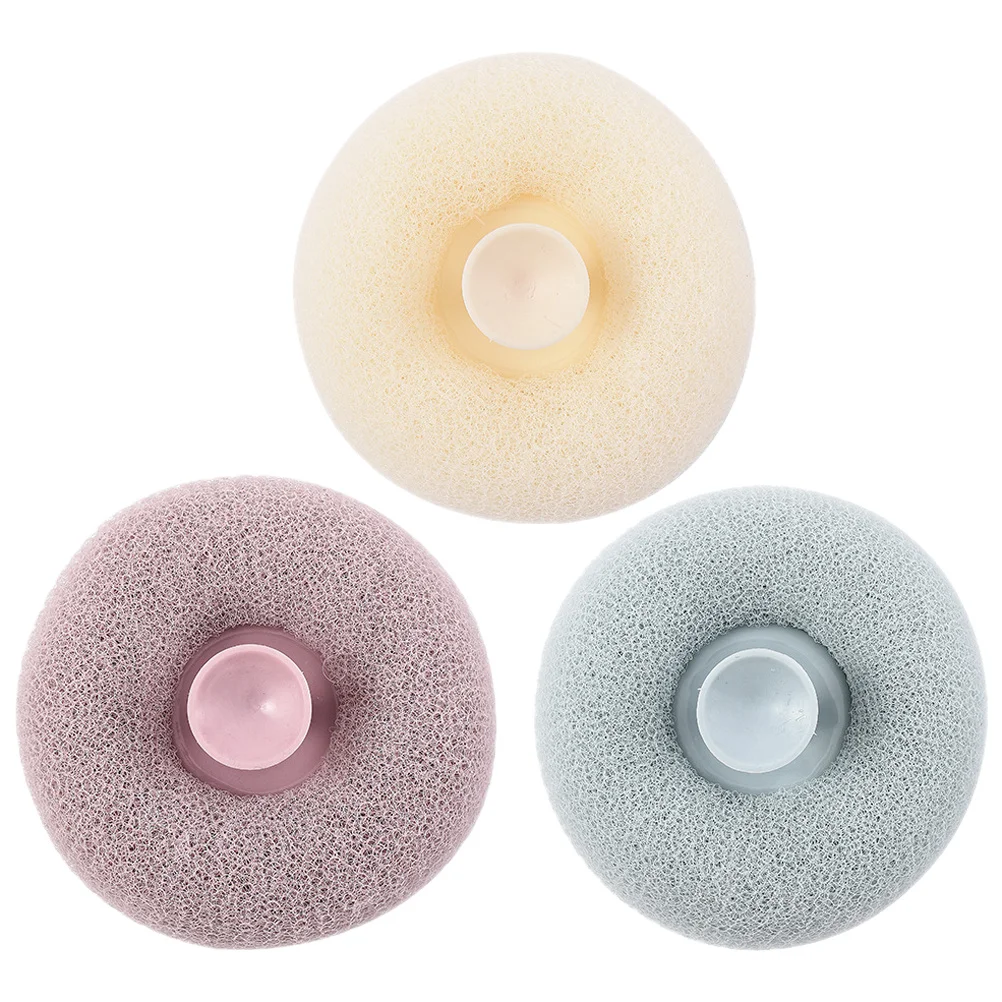 

3Pcs Body Scrubber Bath Shower Brush Exfoliating Suction Lightweight Practical Lather Creation Any Part Cleaning