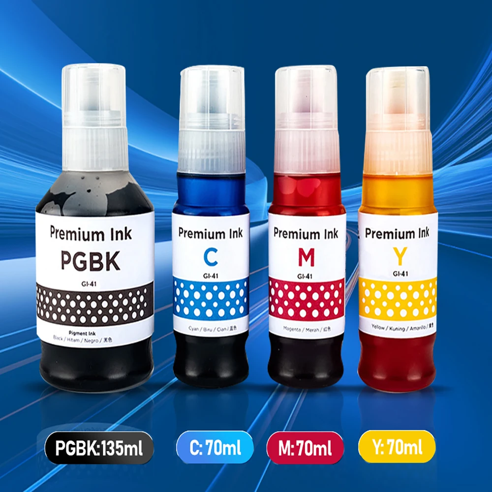 Refill Dye ink Kit GI-41 Dye ink For Canon PIXMA G1420 G2420 G2460 G3420 G3460 G3472 G4470Refillable Ink Botella De Tinta