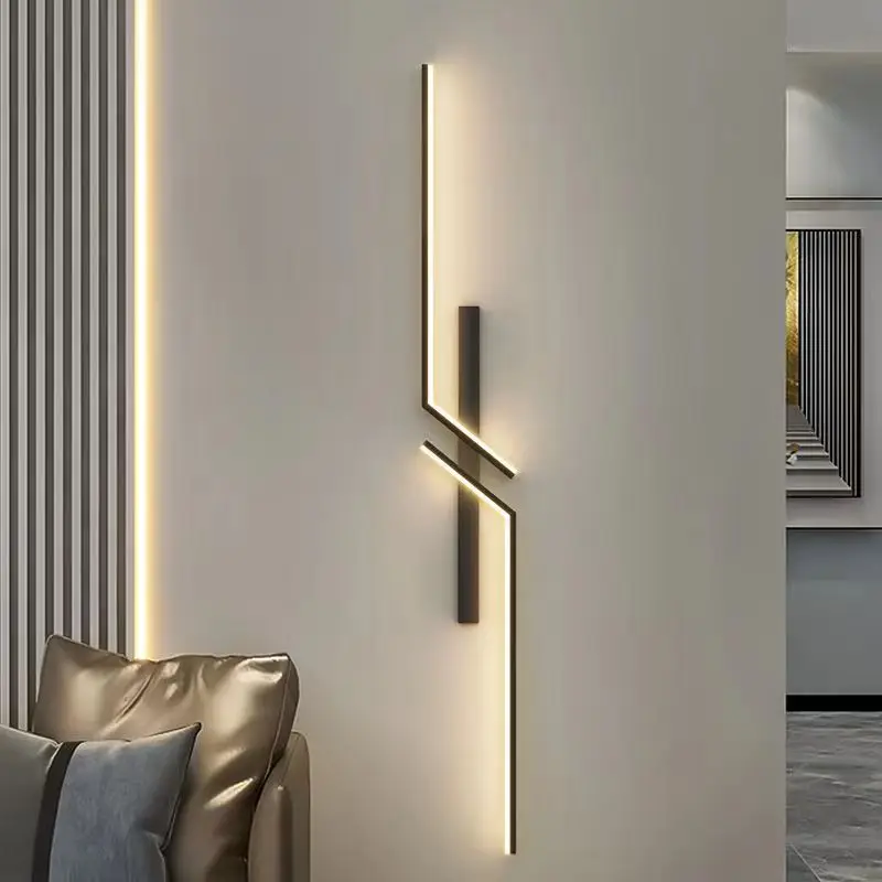 Modern minimalist strip wall lamp Bedroom bedside lamp Sofa TV background wall Living room