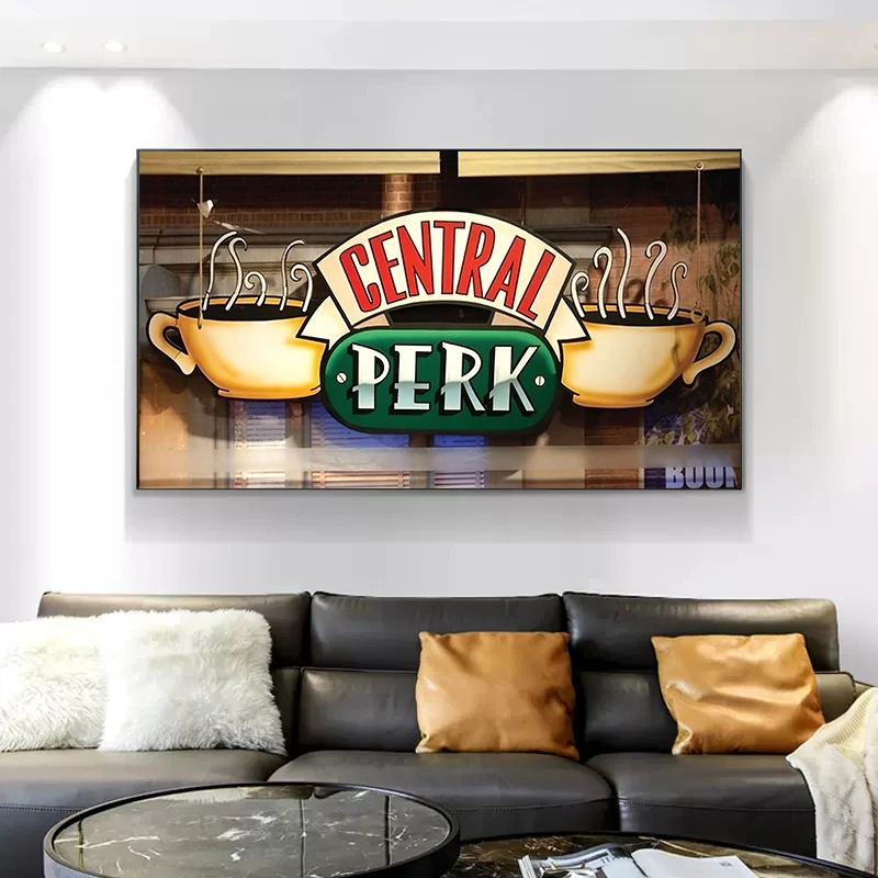Classic TV Show Friends Central Perk Cafe Poster Print Canvas Painting Wall Art Picture for Living Room Cuadros Decoration