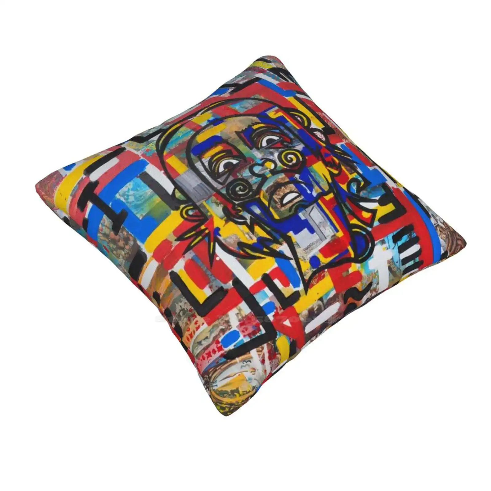 Dali Catalunya Version 2 Fashion Sofa Throw Pillow Cover Pillowcase Multicolored Board Portrait Dali Modern Dali Portrait Love