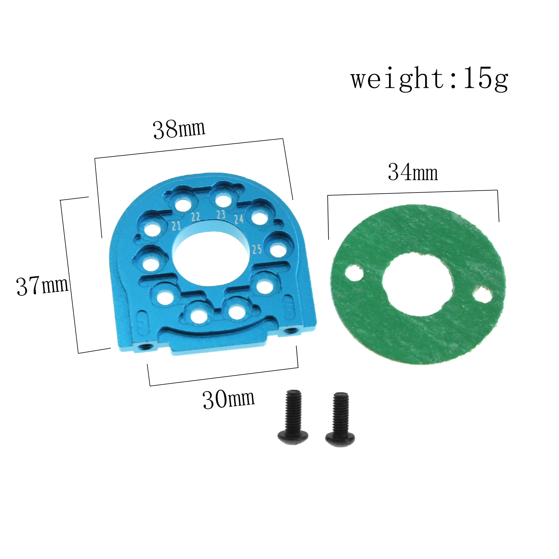 Aluminum Alloy Motor Mount 54558 for 1/10 RC Car Tamiya TT02 TT02B TT02D TT02FT TT02RR TT‑02 TYPE‑S Upgrade Parts