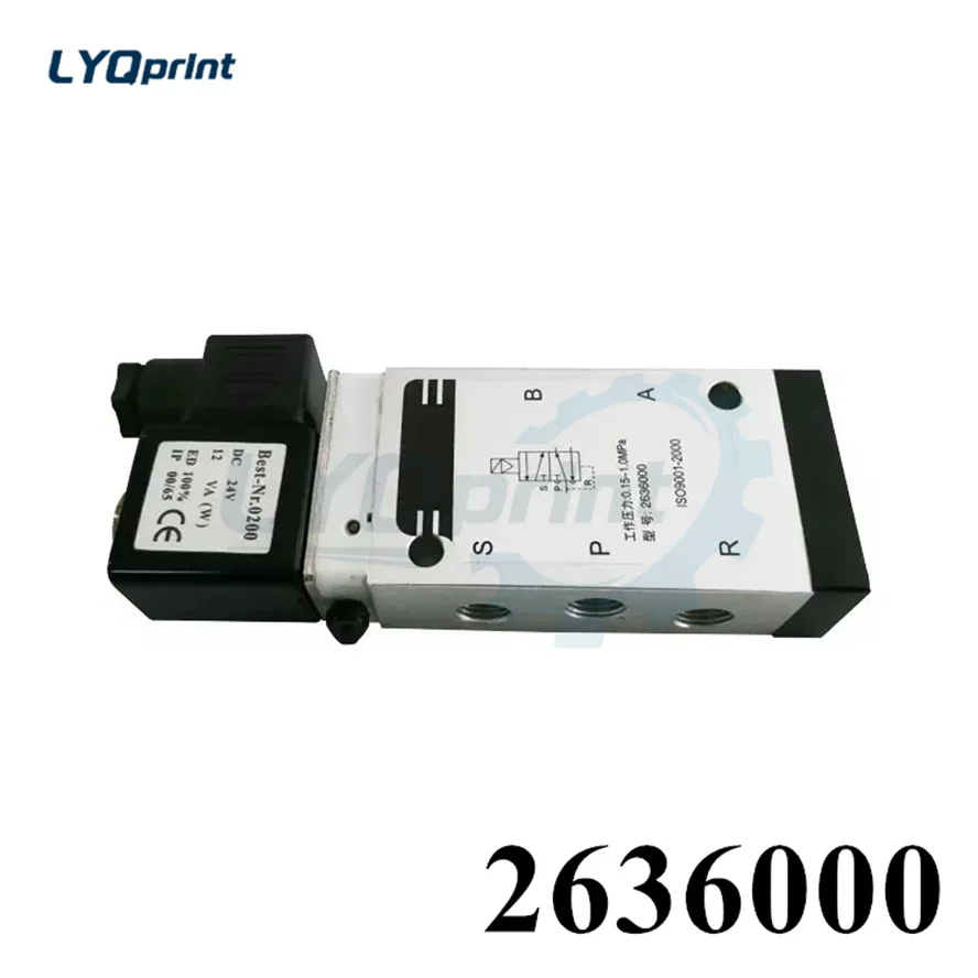 

Запасные части для печатной машины высшего качества, электромагнитный клапан 2636000 12 Вт-DC 24 В для Heidelberg SM52 SM74 SM102 CD102 XL75