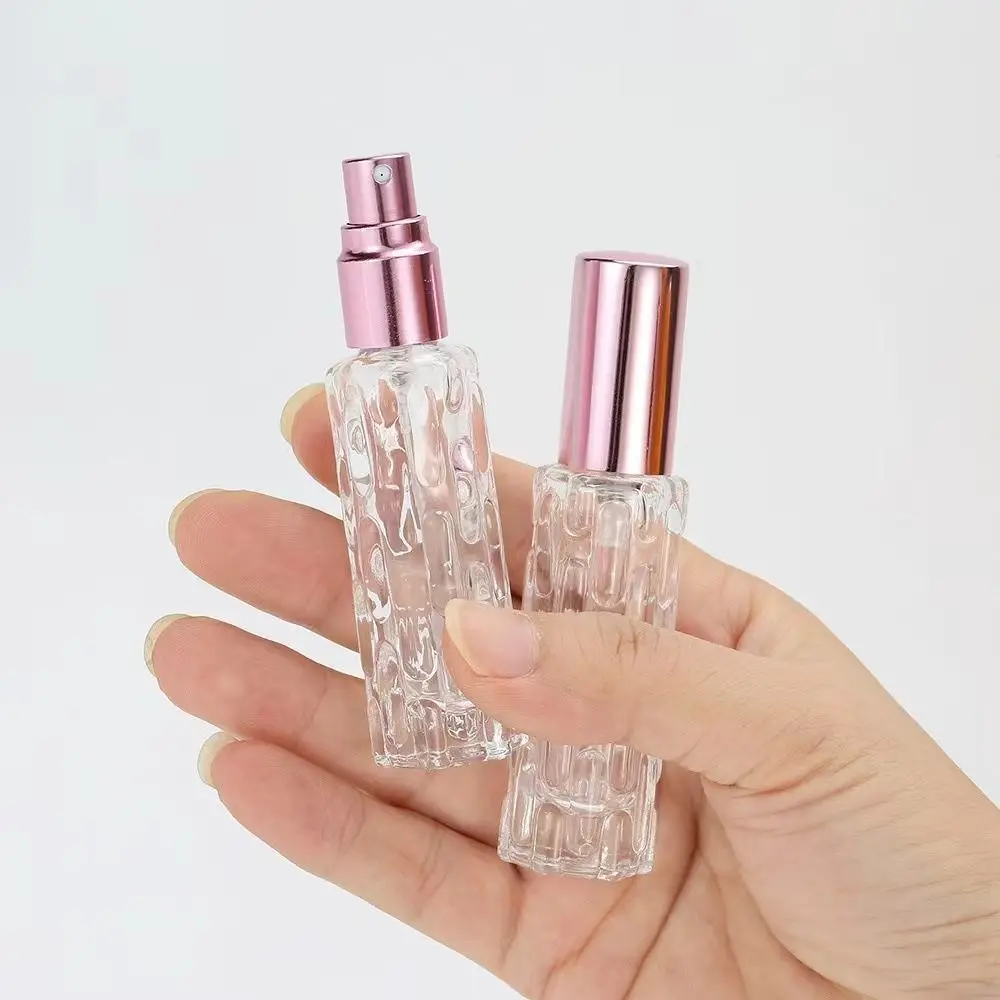 10ml Travel Glass Bottle Bitter Gourd Pattern Transparent Cosmetic Container Refillable Miniature Empty Spray Atomizer Travel
