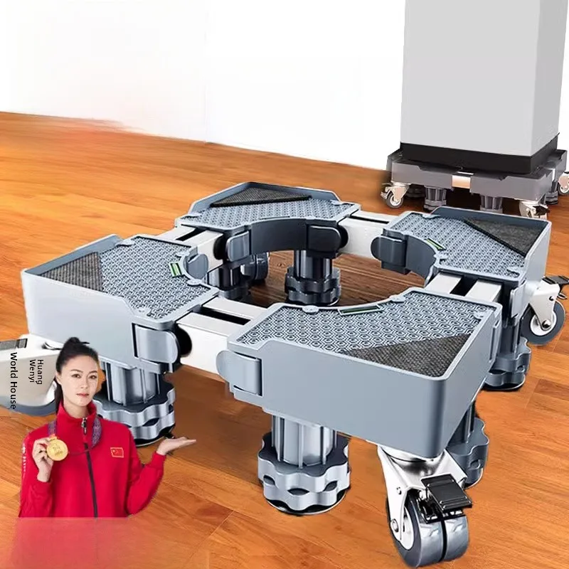 support-de-machine-a-laver-en-acier-inoxydable-talou-hauteur-reglable-etagere-de-rangement-pour-balcon-base-mobile-avec-roulettes-antiderapantes