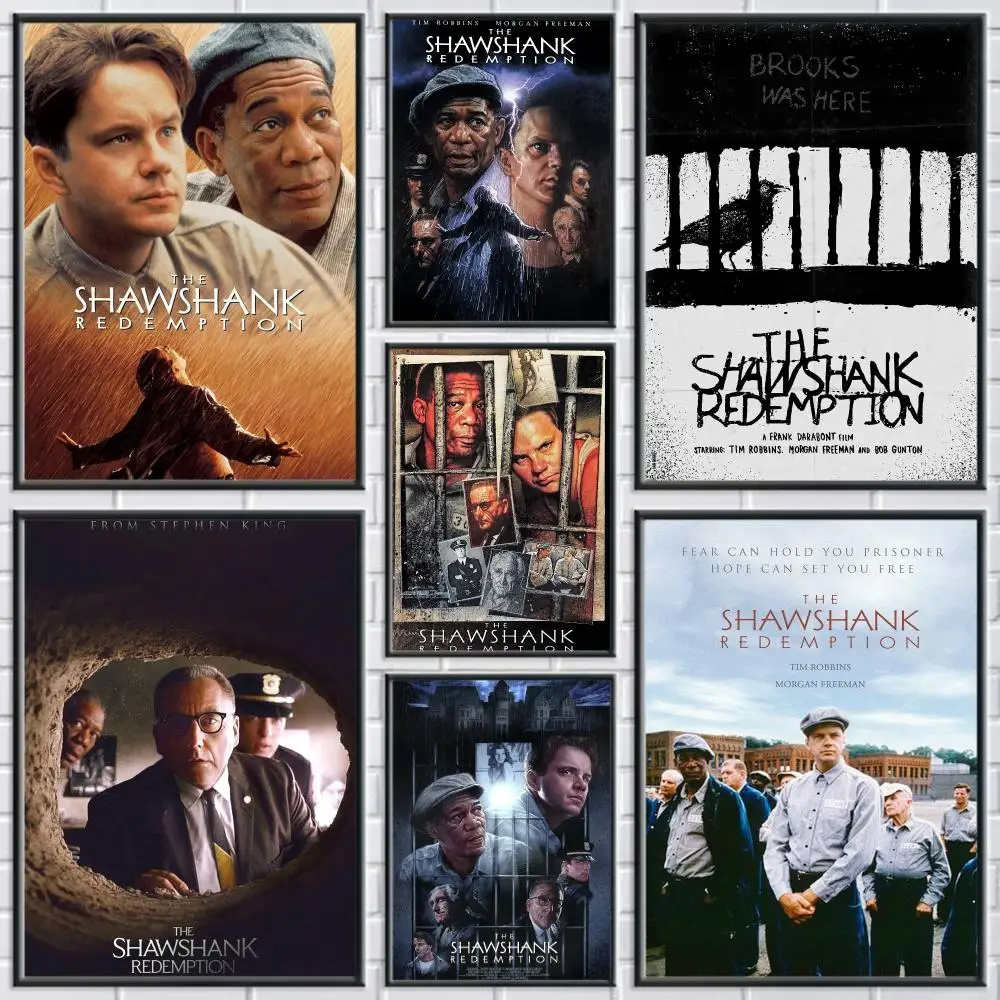 The S-Shawshank Redemption Poster Perfect Sticker Self Adhesive Wall Art Decor for Home Office Dining Spaces