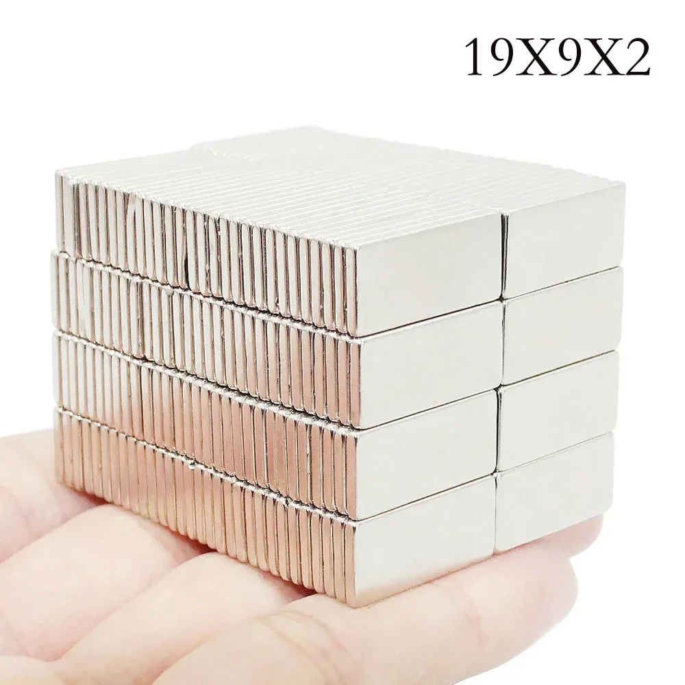 

3/5/8/12/15Pcs 19x9x2 Neodymium Magnet 19mm x 9mm x 2mm N35 NdFeB Block Super Powerful Strong Permanent Magnetic imanes