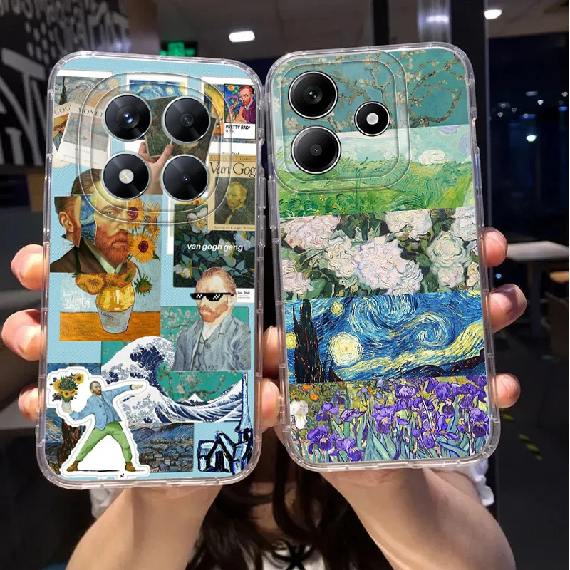 حافظة فان جوخ عباد الشمس لهاتف Xiaomi Poco X3 NFC X3 Pro غطاء هاتف ناعم