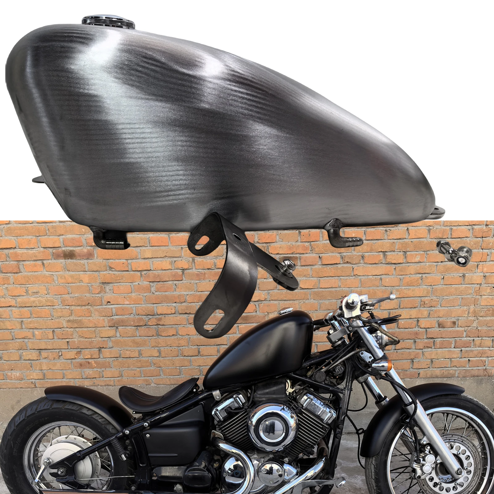 

Бензиновый бензиновый топливный бак 13L для мотоцикла YAMAHA DRAGSTAR 400 650-2010 (только версия Electric Injection (EFI)