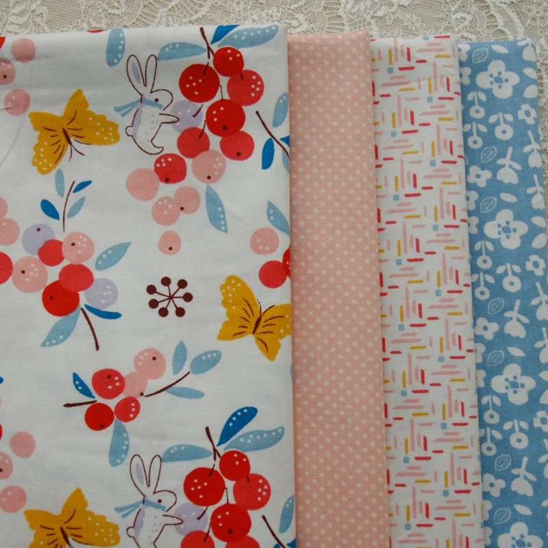 

160x50cm, Summer Lovely Rabbit Twill Cotton Sewing Fabric, Children's Clothing, Dress Apparel Fabric, Handmade DIY Sewing Cloth