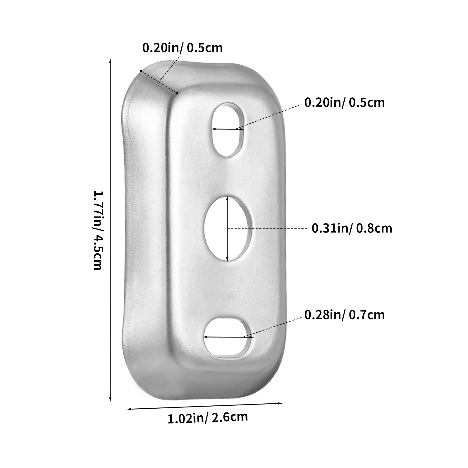 4pcs Stainless Steel Towel Gasket Bar Base Plate Bathroom Towel Rack Mounting Hardware Wall Mount Bracket With Screws For Home