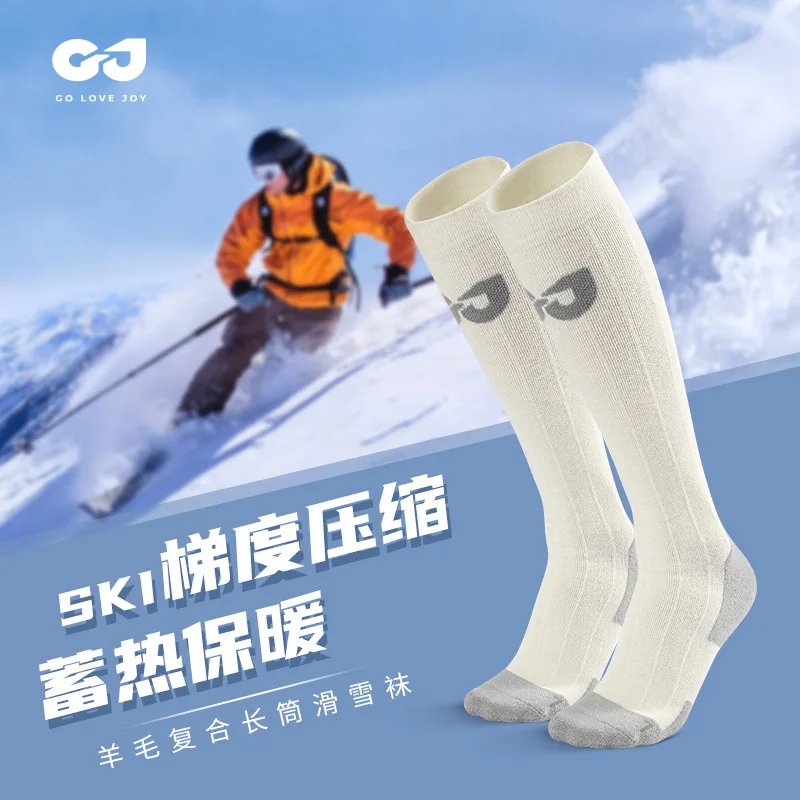 

Ski Socks Skiing and Snowboarding Thermal Socks for Women, Over The Calf Non-Slip Cuff