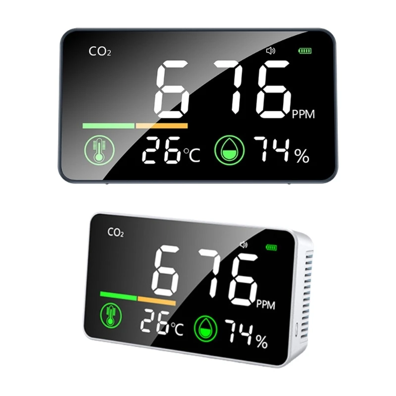 

Multifunctional CO2 Monitor measure Temperature Moisture & CO2 with High Precisions Suitable for Home Office Environment
