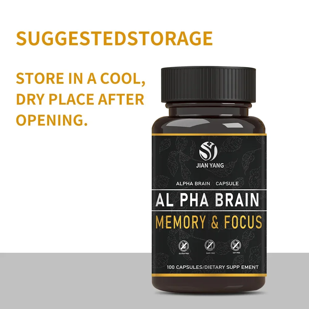 

1 Bottle Brain Capsule Biotin Capsule Alpha Brain Capsule Helps Improve Memory health food