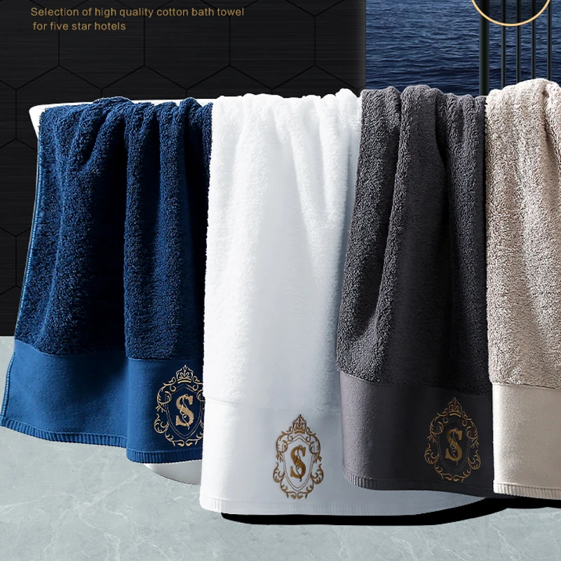 Five-star Hotel Thickened Cotton Towels Bath Towel Face Towel Light Luxury Large Adult Washcloth Embroidery Wholesale