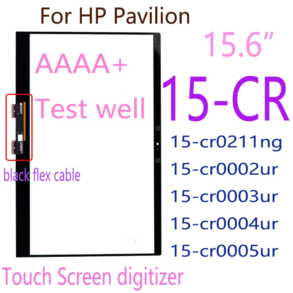 

Дигитайзер сенсорного экрана AAA + 15,6 дюйма для HP Pavilion 15-CR 15-cr0211ng 15-cr0002ur 15-cr0003ur 15-cr0004ur 15-cr0005ur