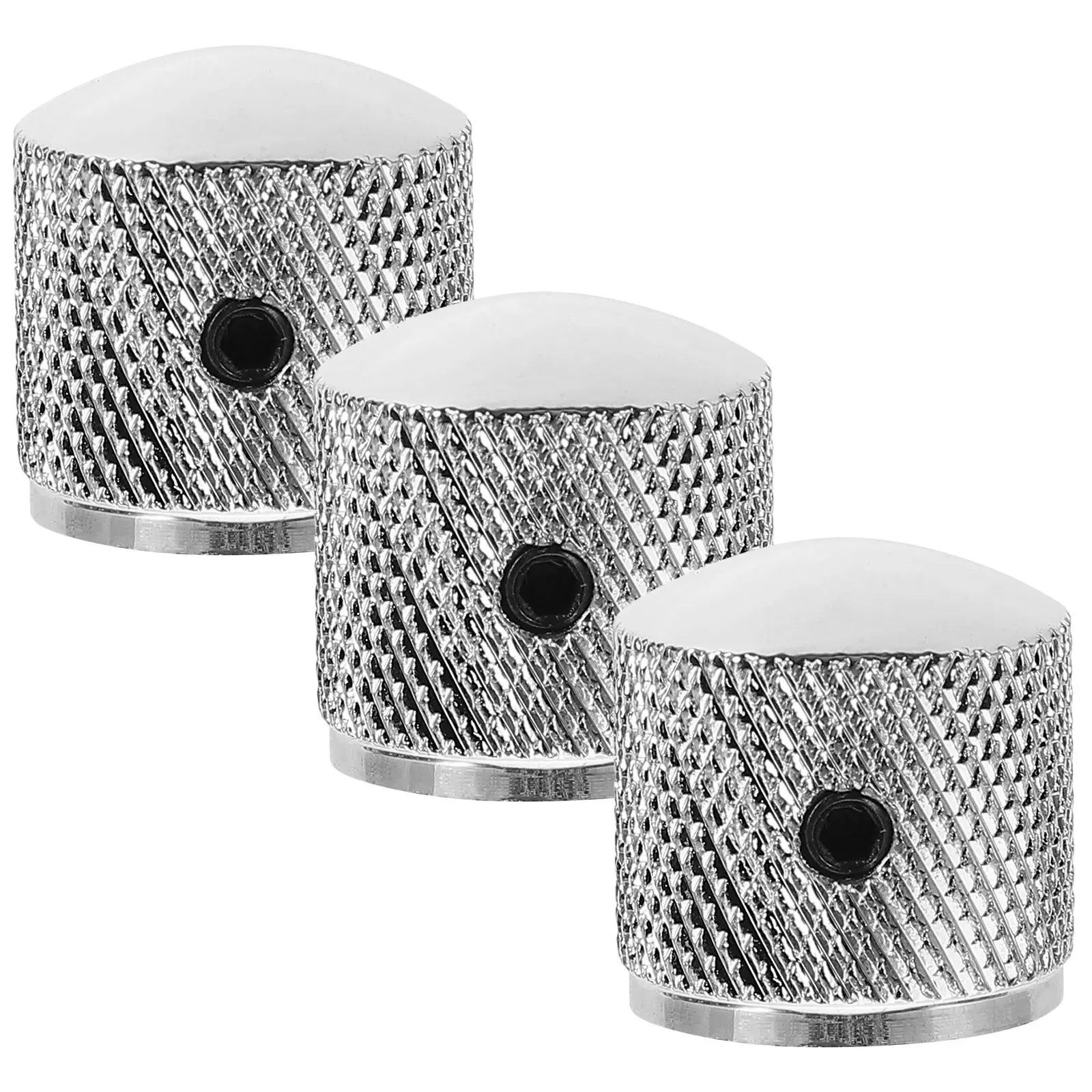 

3pcs Metal Guitar Volume Knobs for Bass Heavy Sturdy Compatible Electric Guitars Musical Instruments Accessories