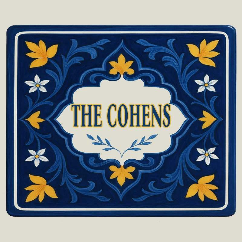 علامة رقم المنزل من الأكريليك مطبوعة بالأشعة فوق البنفسجية على الطراز الإسباني مخصص اسم العائلة لوحة عنوان علامة المدخل الخارجية ديكور خارجي #5