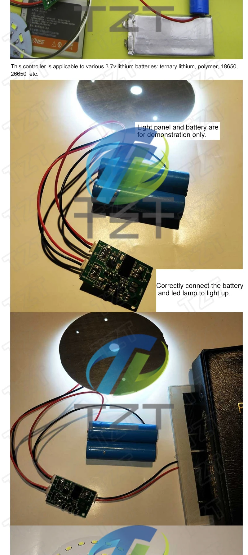 Automatisches Solarpanel-Batterielade-Modul Nachtlicht LED Hof-Gartenlampe Steuerungsschalter Verzögerungsrelaismodul Ein-/Ausschaltung – Detail 4