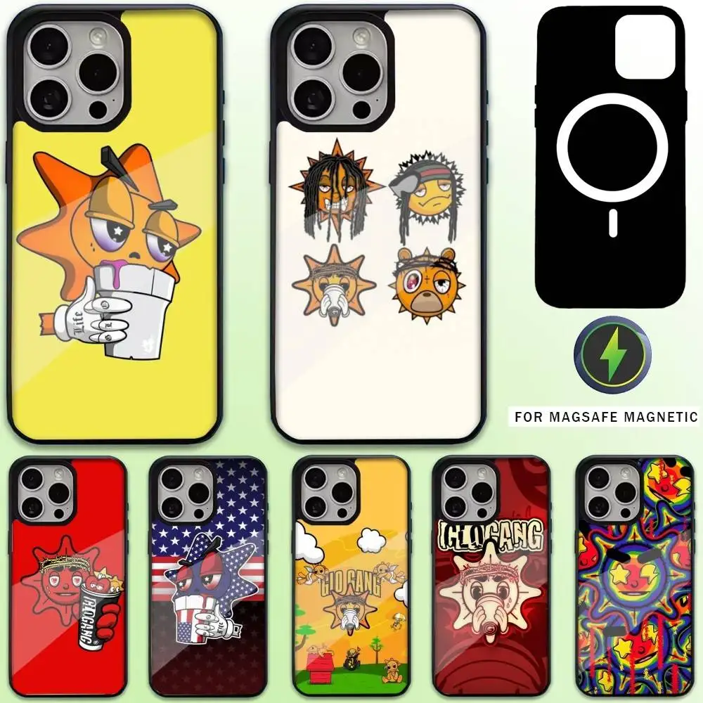 

G-GLO G-GANG Rapper Logo Phone Case For iPhone17,16,15,14,13,12,11 Plus,Pro Max Magnetic Magsafe Wireless Charging