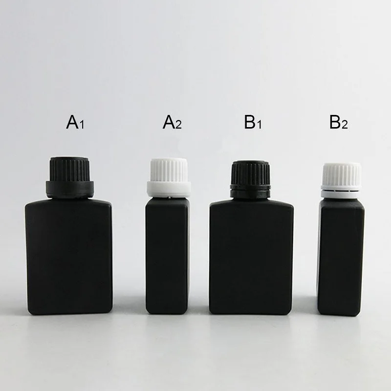 

30ml square shape glass bottle temper proof lid E-liquid essential oil serum water moisture toner skin care packing