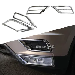 For Volkswagen VW Tiguan L MK2 2016 2017 2018 2019 2020 ABS Car Head Front Fog Light Lamp Frame ABS Chrome Trim Panel Cover