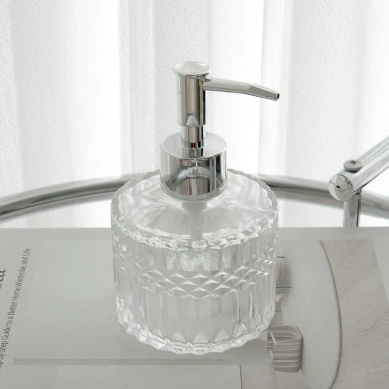 زجاجة موزعة بالضغط 200 مل، زجاجة معقم لليدين زجاجية، زجاجة شامبو للحمام، غسيل الجسم، زجاجة سائل فارغة