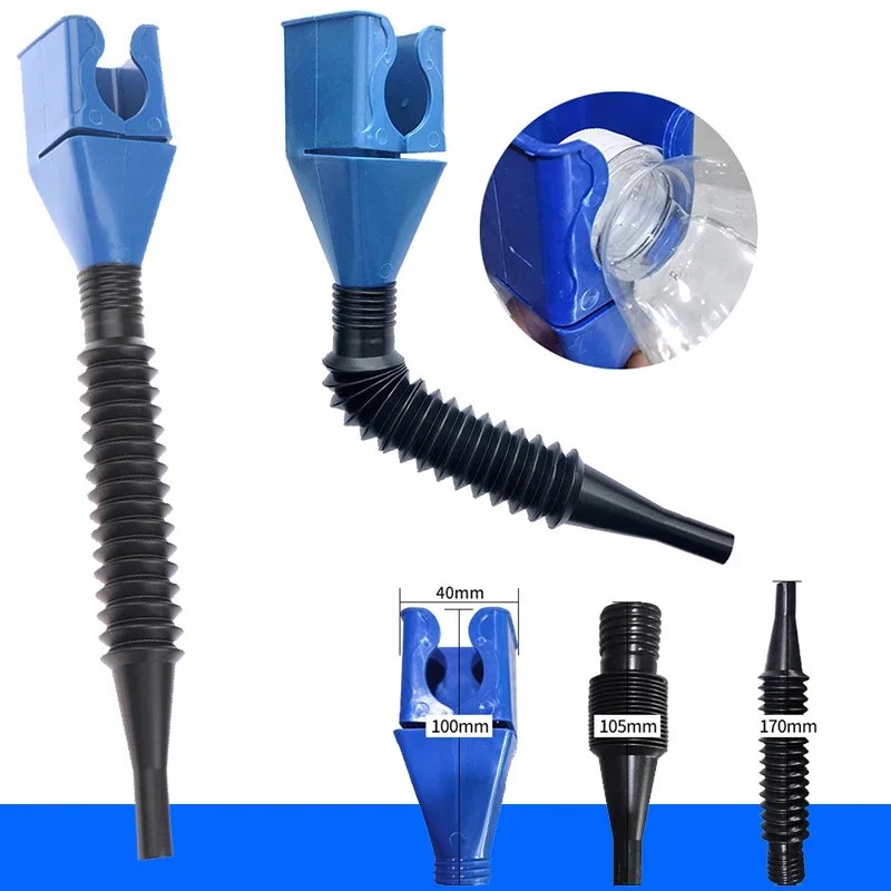 Plastic Car Motorcycle Foldable Refueling Funnel Refueling Gasoline Engine Oil Funnel Filter Transfer Tool Auto Accessories