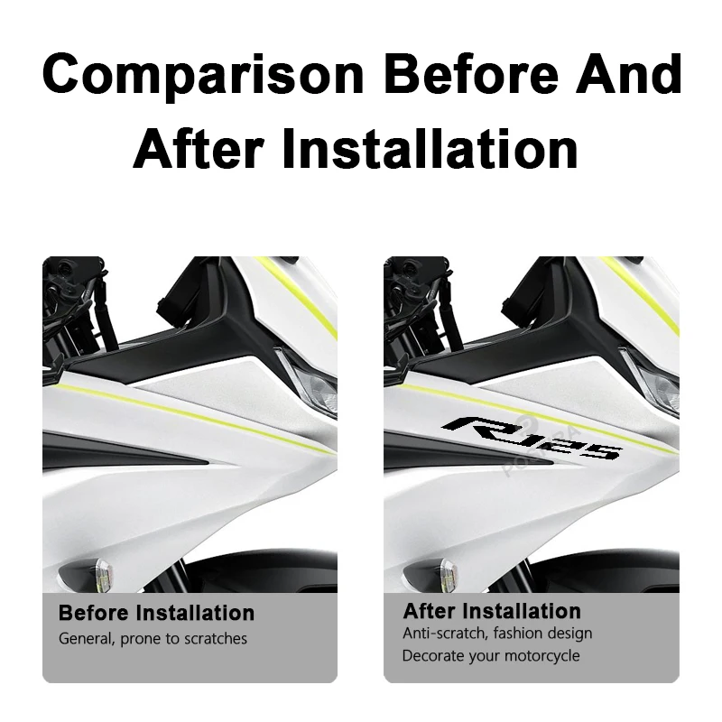 

ra motocicleta calcomanías impermeables para Yamaha YZF R125 accesorios 2010-2024 2023 2022 2021 2020 pegatinas para motocicleta