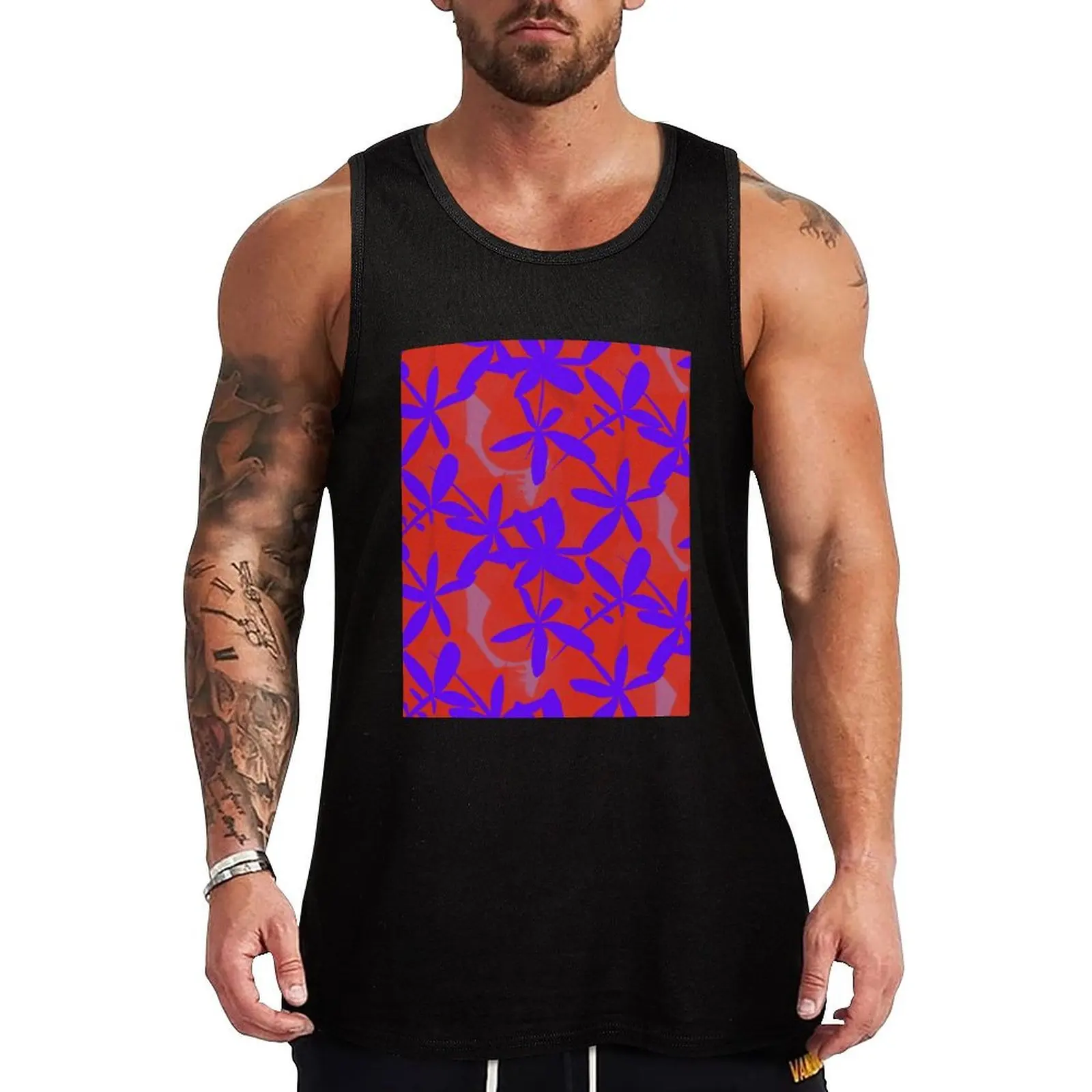 Maximalism floral Tank Top Men's gym clothing gym clothes man fitness