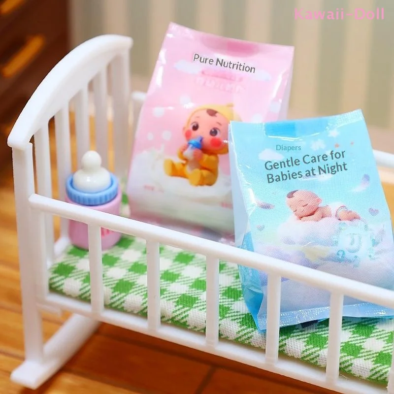 

1Pcs Cute Mini Milk Powder Diaper Model Miniature Scene Food Toy Dollhouse Doll Accessories Toys Home Decoration
